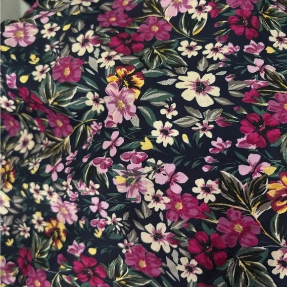 NWT Moody Floral Midi Dress - Black and Pink - Picture 2 of 8